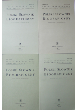 Polski słownik biograficzny tomy XLVII 1 2 3 4 zeszyt 192 193  194 195