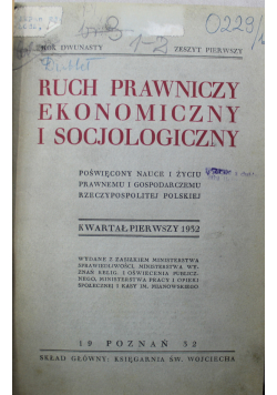 Ruch prawniczy ekonomiczny i socjologiczny 1932 r.