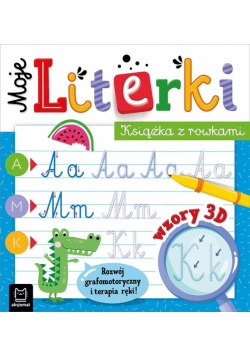 Moje literki. Książka z rowkami. Wzory 3D