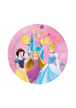 Talerzyki papierowe Princess Live Story 23cm 8szt