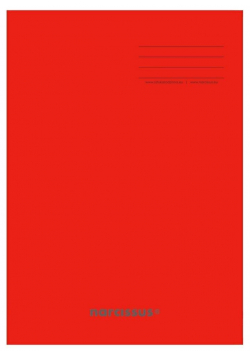Zeszyt A5/32K kratka PP Red (4szt) NARCISSUS