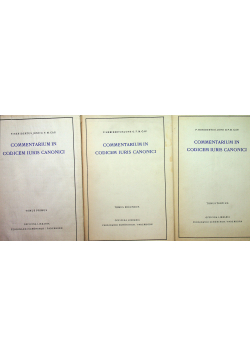Commentarium in codiem iuris canonici 3Tomy