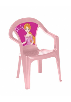 Krzesełko plastikowe pastel różowy