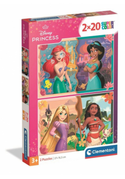 Puzzle 2x20 Super kolor Princess 24092