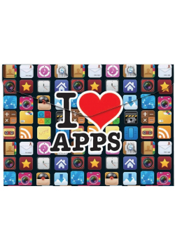 Koperta A5 na napę z nadrukiem Apps