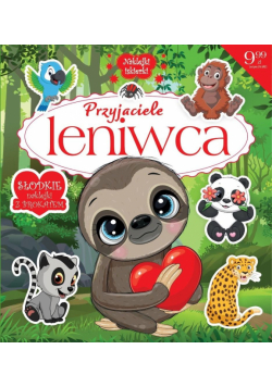 Naklejki iskierki z brokatem. Przyjaciele leniwca