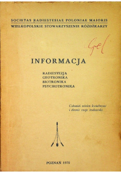 Informacja radiestezja geotronika biotronika psychotronika