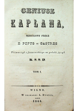 Geniusz Kapłana Tom I 1844 r.