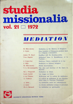 Studia missionalia vol 21