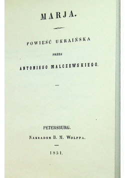 Marja Reprint z 1851 r.