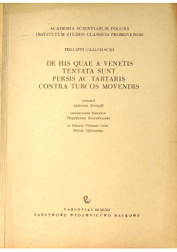 De his que a ventis tentata sunt persis ac Tartaris contra turcos movendis