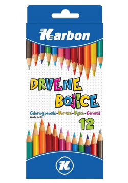 Kredki 12 kolorów KARBON