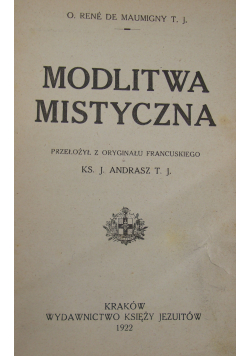 Modlitwa mistyczna 1922r.