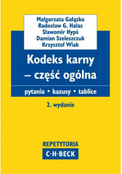 Kodeks karny - część ogólna