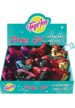 Brelok cekinowy Serce mix kolorów