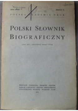 Polski słownik biograficzny tom XVI/4 zeszyt 71