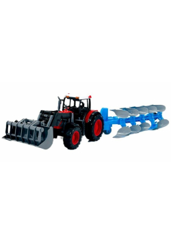Traktor z turem i pługiem