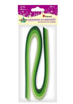 Paski do quillingu 10mm zielone 90szt