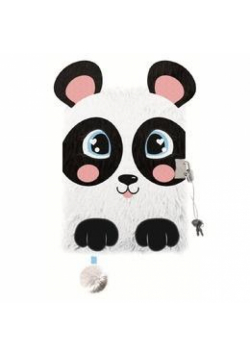 Pamiętnik A5 Włochacz z kłódką 3D Happy Panda 96k.