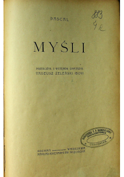 Pascal Myśli 1921 r