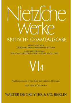 Kritische Gesamtausgabe VI / 4