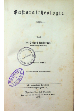 Pastoraltheologie 1869 r.