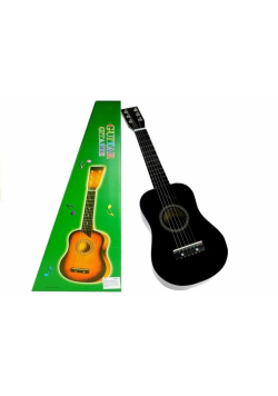 Gitara drewniana klasyczna z kostką czarna 60cm