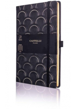 Notatnik 13x21cm linia Castelli Art Deco Gold