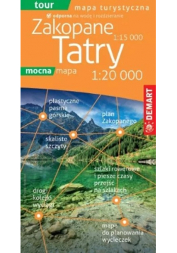 Mapa turystyczna Tatry i Zakopane Tour 1:20 000