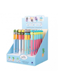 Wymazywalny długopis ze skuwką Cactus (48szt)