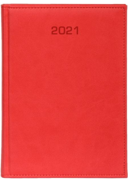 Kalendarz 2021 Dzienny A5 Vivella czerwony