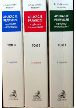 Aplikacje prawnicze w pytaniach i odpowiedziach, tom I - III