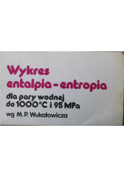 Wykres entalpia-entropia dla pary wodnej do 1000st C i 95 Mpa
