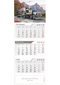 Kalendarz 2020 Trójdzielny Truck CRUX