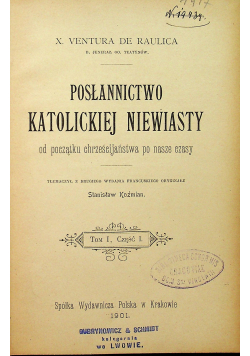 Posłannictwo katolickiej niewiasty 1901 r
