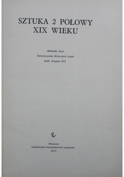 Sztuka 2 połowy XIX wieku