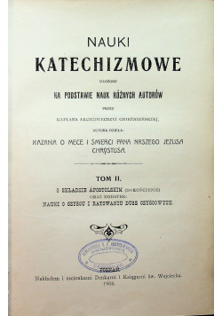 Nauki katechizmowe Tom  II 1908 r.