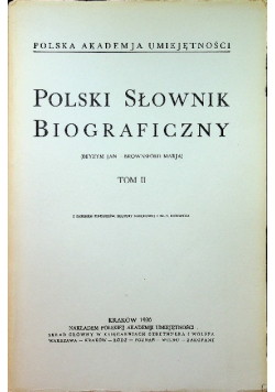 Polski słownik biograficzny Tom II