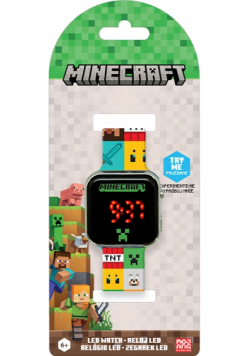 Zegarek LED z kalendarzem Minecraft MIN4272