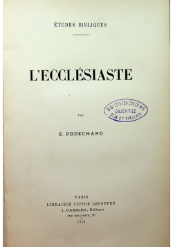 L Ecclesiaste 1912 r
