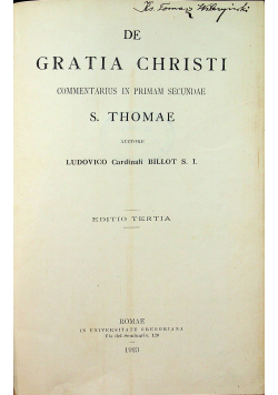 De Gratia Christi 1923 r