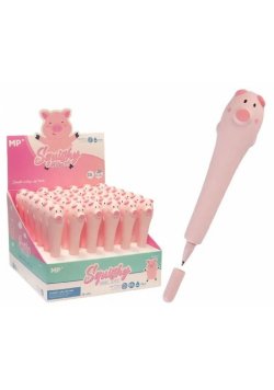 Długopis żelowy 0,5mm Squishy Świnka (36szt)