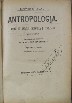 Antropologja 1923r.