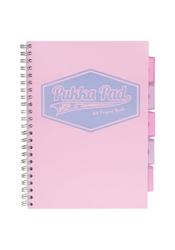 Project Book A4 Pukka Pad Pastel kratka różowy