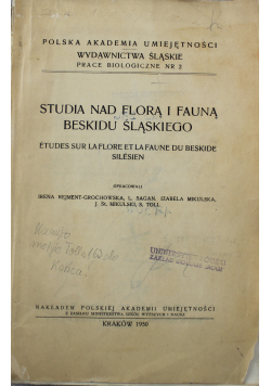 Studia nad florą i fauną Beskidu Śląskiego 1950 r.