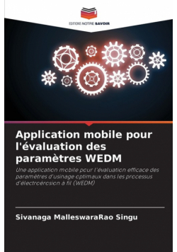 Application mobile pour l'évaluation des paramètres WEDM