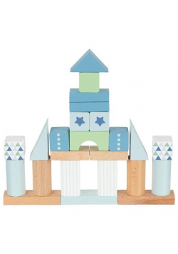Klocki drewniane zestaw 50 sztuk Lifestyle Aqua
