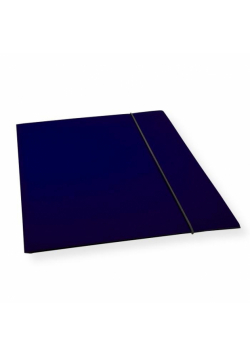 Teczka A4 z gumką lakier granatowa 300gsm (10szt)