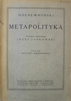 Metapolityka 1839 r.