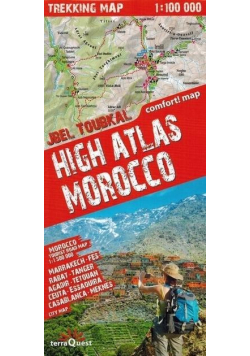 Trekking map High Atlas Morocco 1 : 100 000